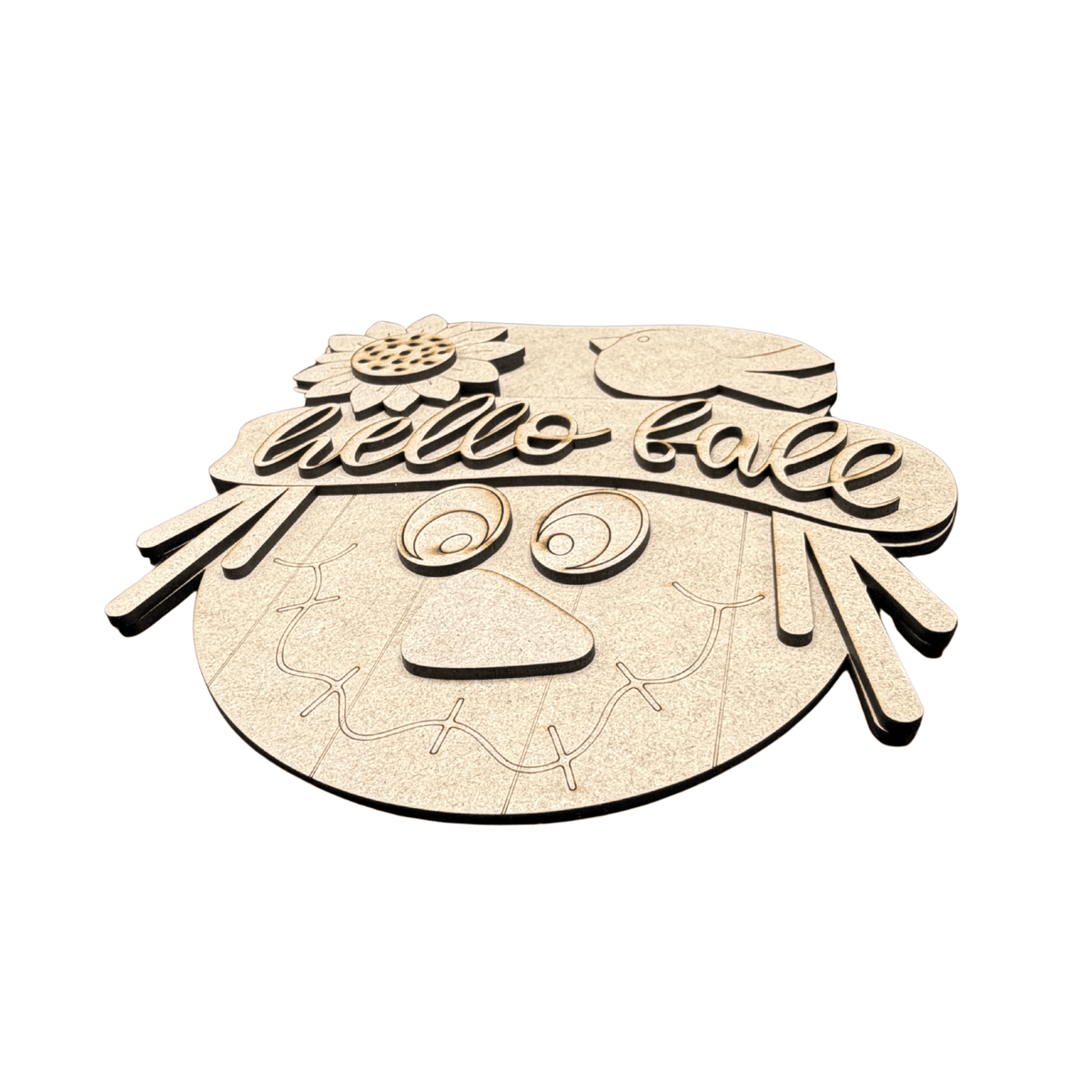 Hello Fall Scarecrow Layered Paint Kit Sign