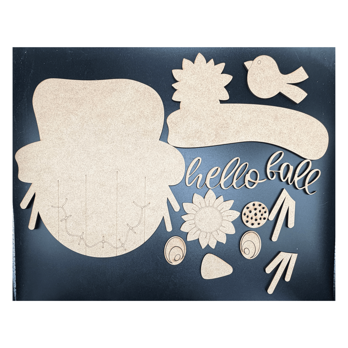Hello Fall Scarecrow Layered Paint Kit Sign
