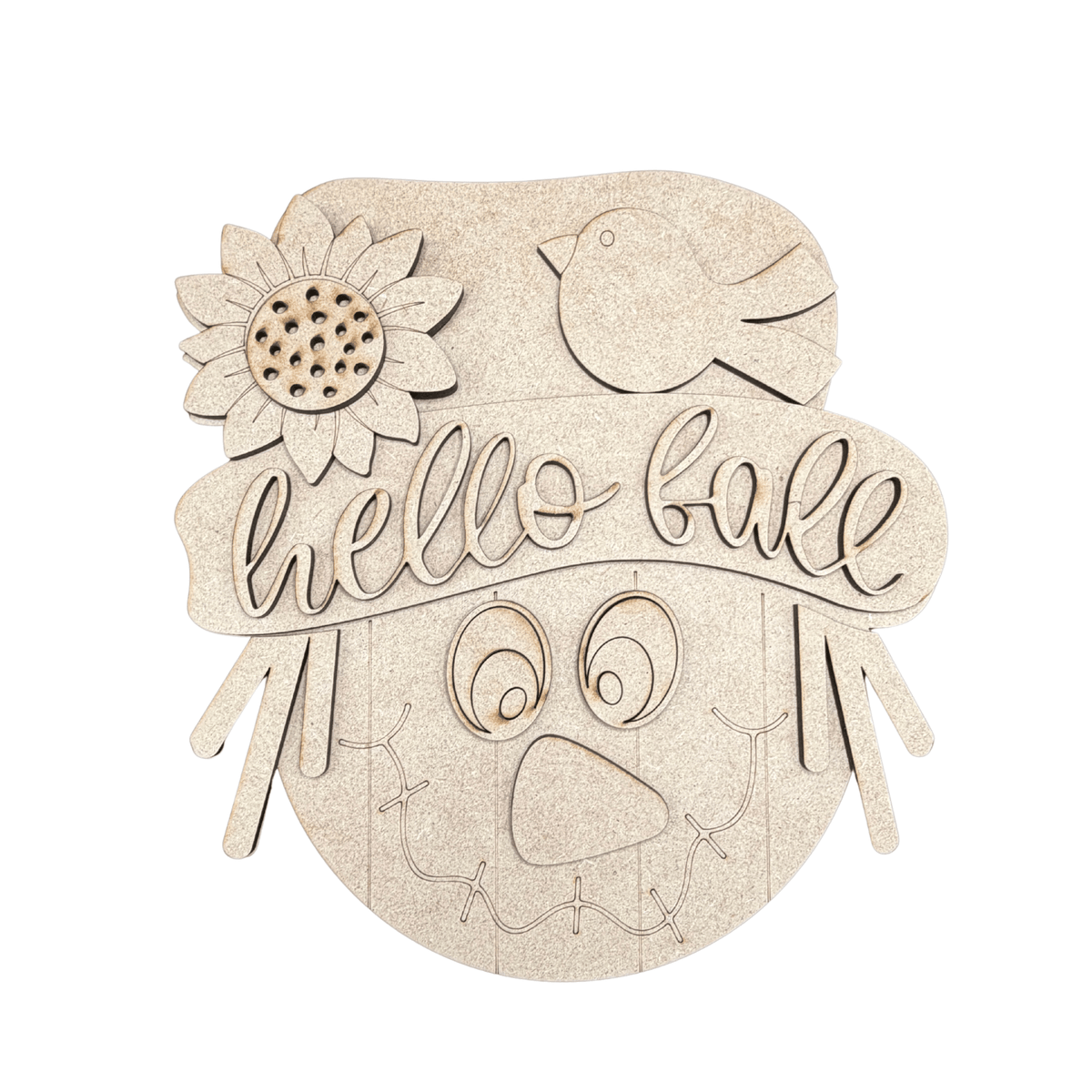 Hello Fall Scarecrow Layered Paint Kit Sign