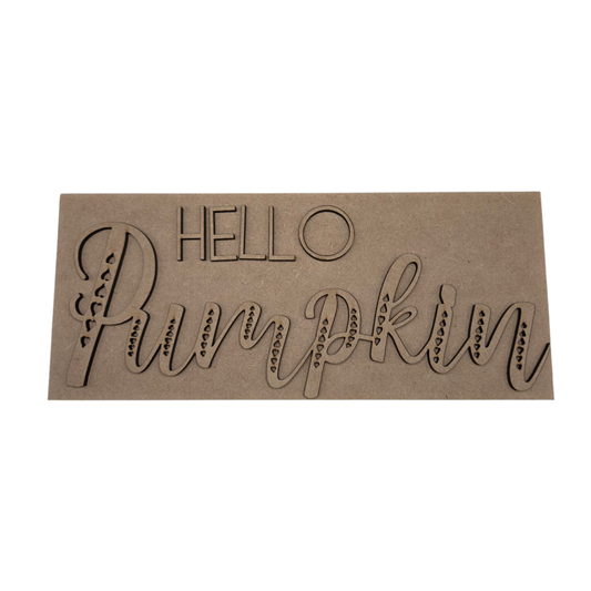 Hello Pumpkin 4x9.25 Interchangeable DIY Craft Kit