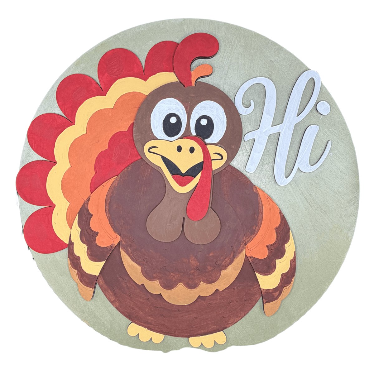 Thanksgiving Turkey Round Sign | DIY Paint Project