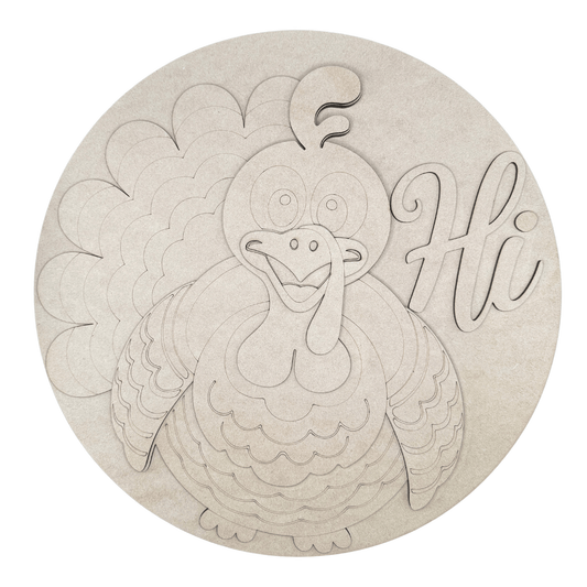 Thanksgiving Turkey Round Sign | DIY Paint Project