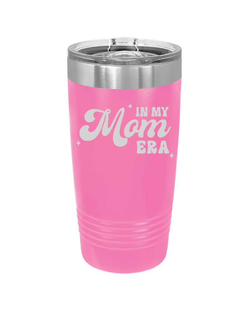 20oz insulated tumbler with In My Mom Era engraving – trendy Mother’s Day or everyday mom gift