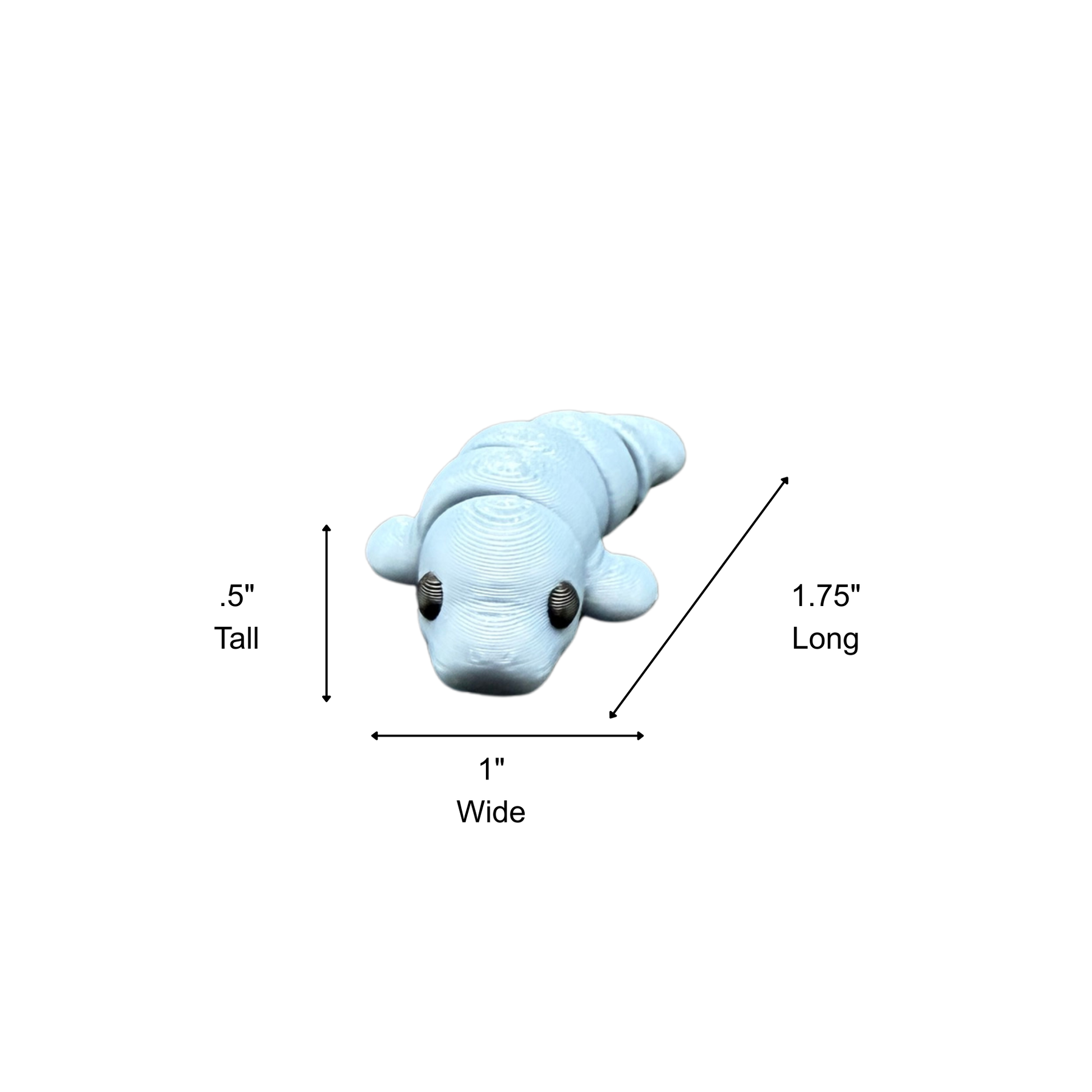 tiny manatee sensory toy in hand pocket size fidget