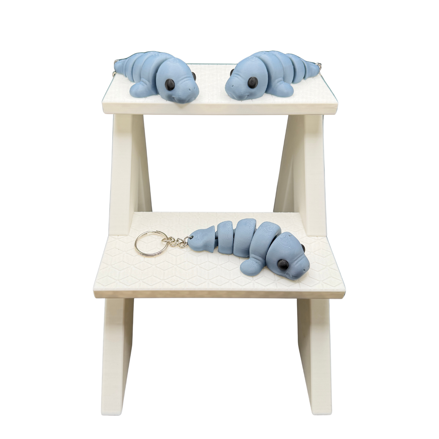 cute articulated manatee keychain 3d printed sea cow