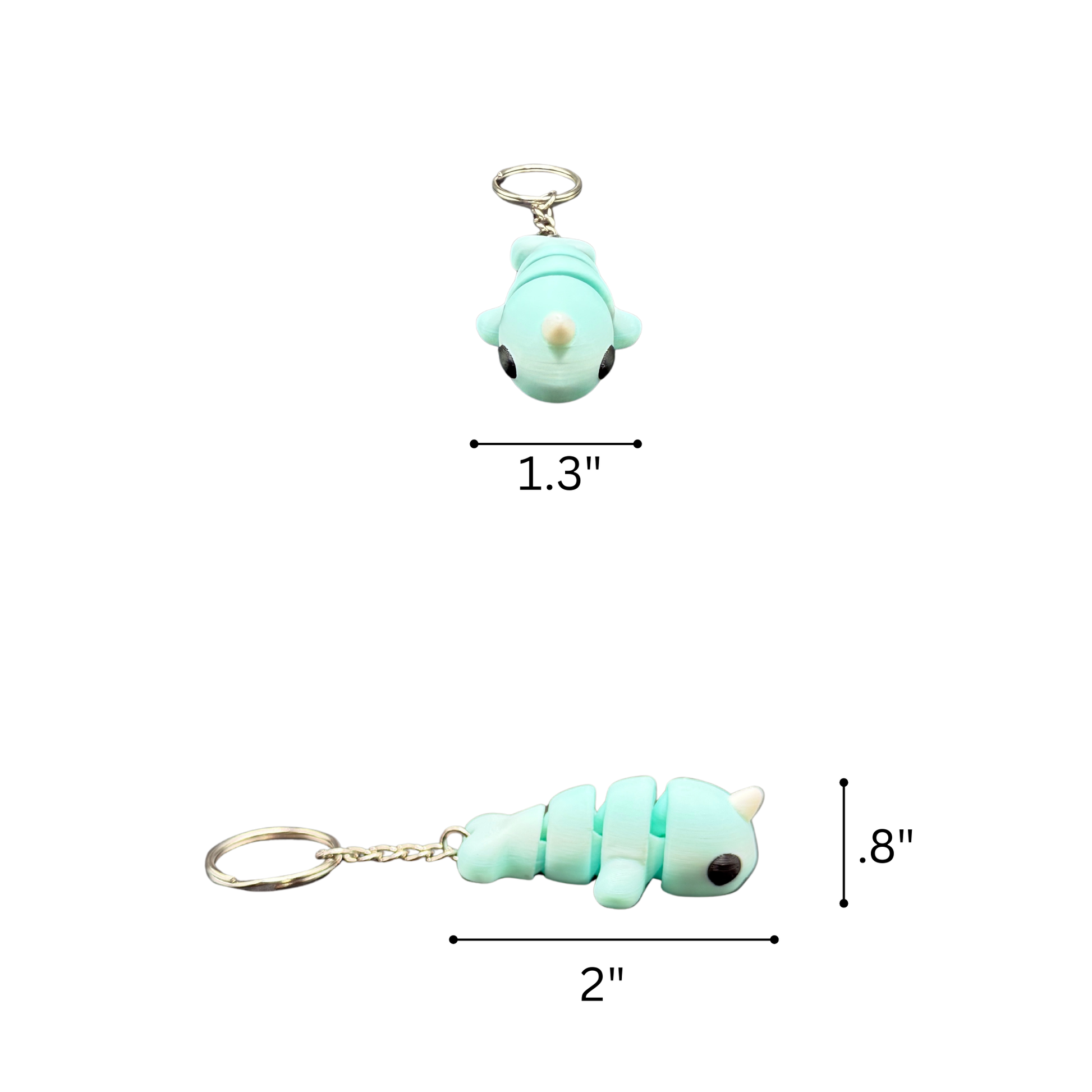  narwhal fidget keychain articulated ocean animal desk toy