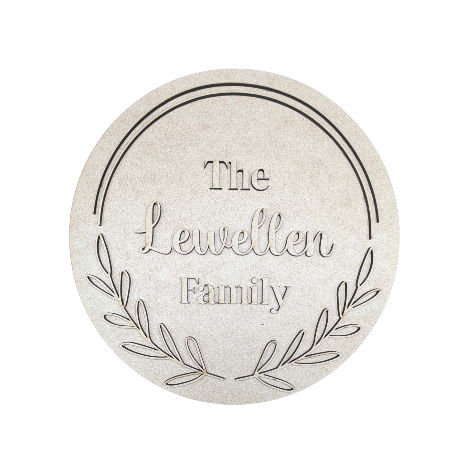 Olive Branches Personalized Family Name Sign