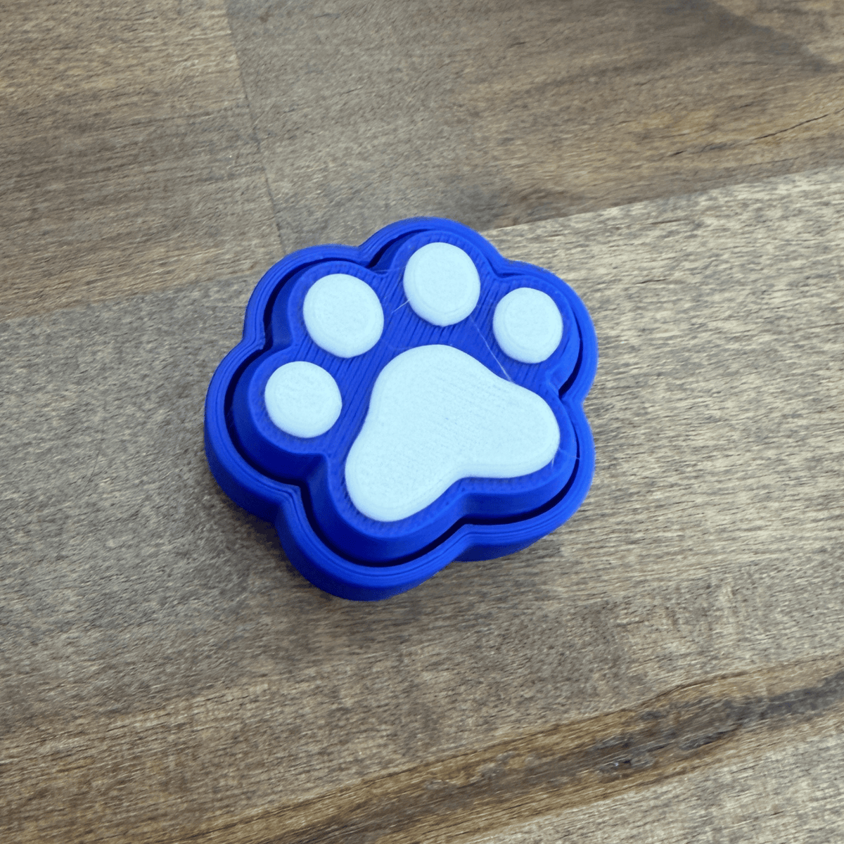 Paw Print Fidget Clicker Keychain