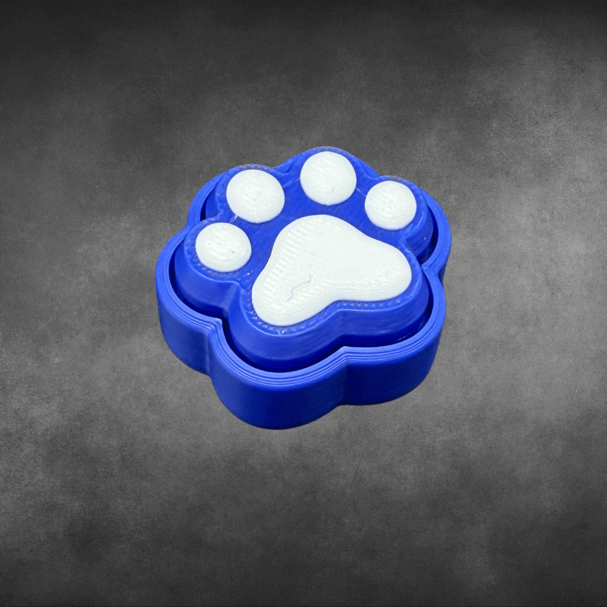 Paw Print Fidget Clicker Keychain