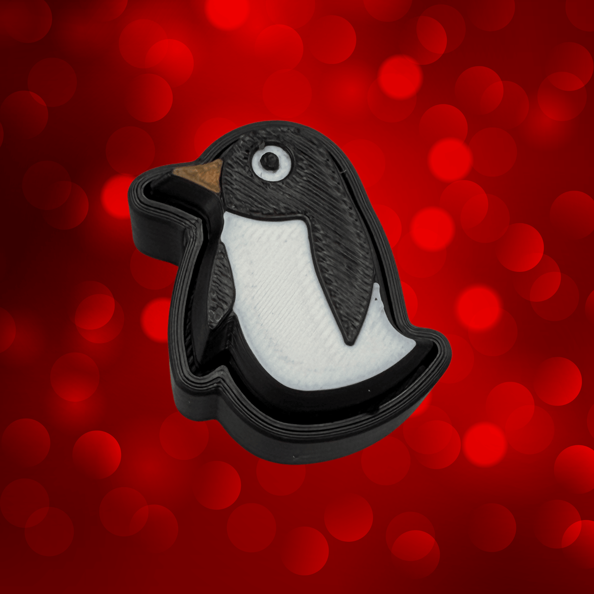 Penguin Fidget Clicker Keychain