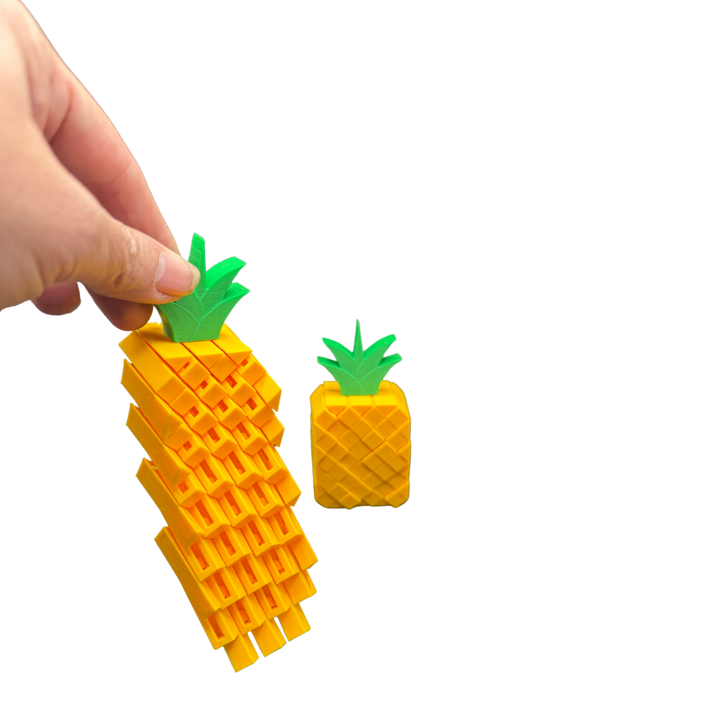 Pineapple Pixel Fidget Toy – 3D Printed Sensory Desk Toy for Stress Relief & Focus