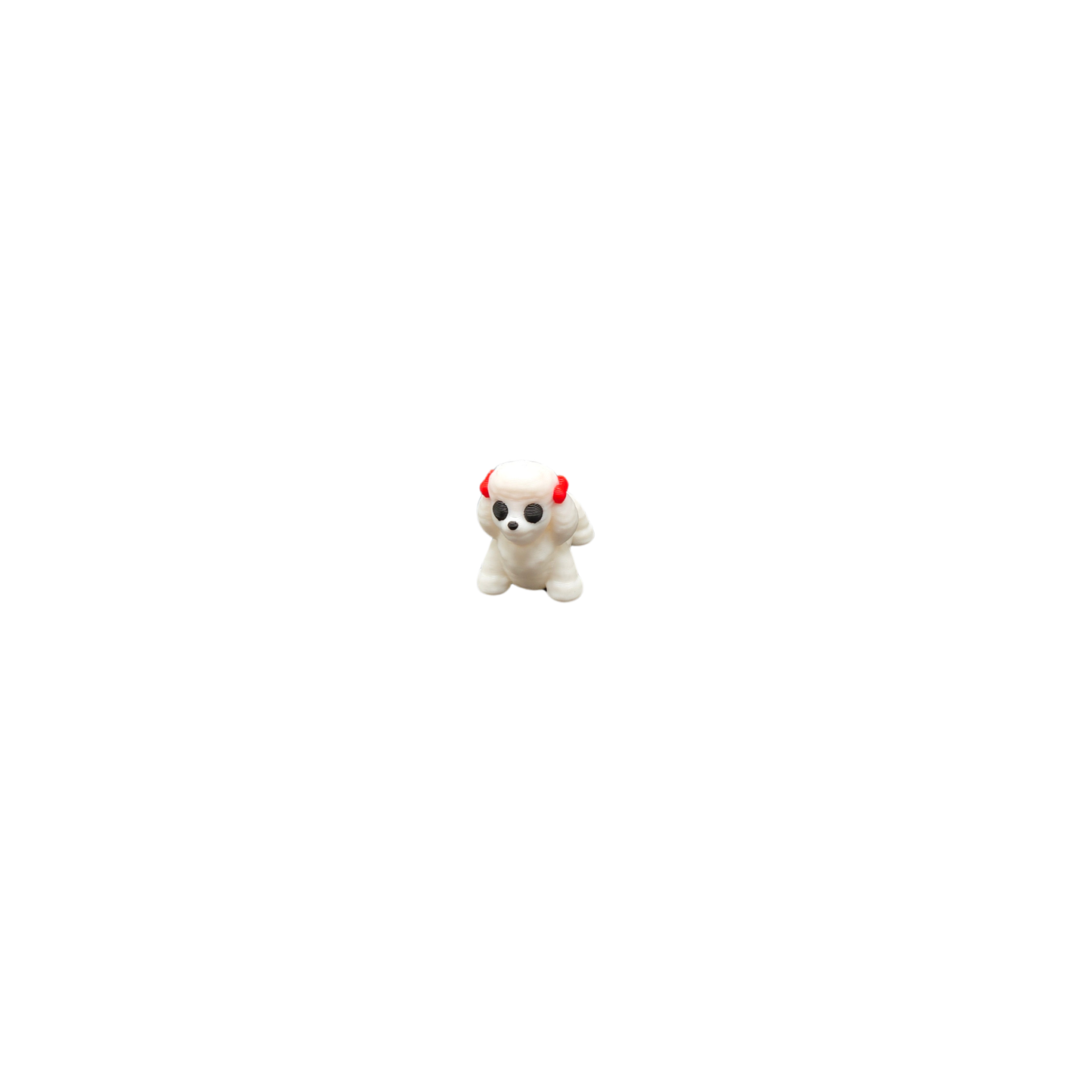 Poodle with Bow Mini Articulated Animal