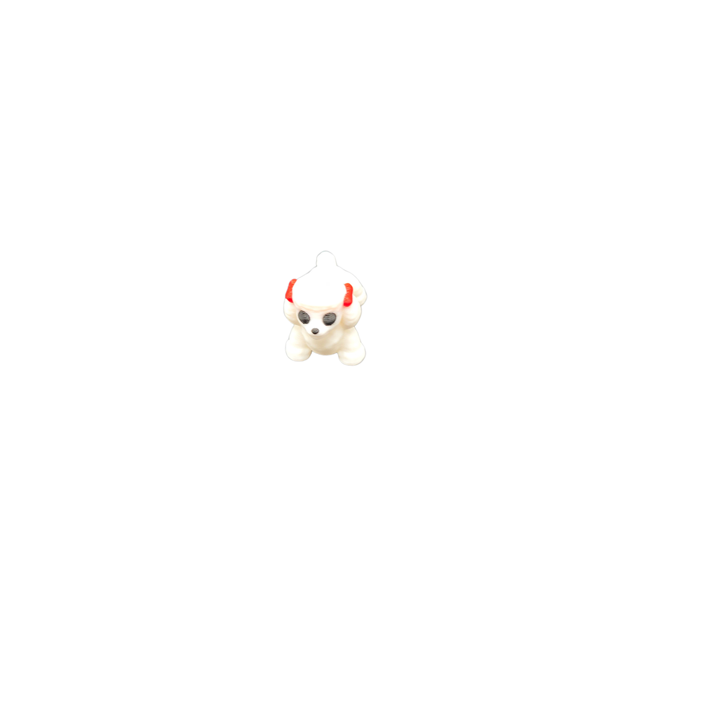 Poodle with Bow Mini Articulated Animal