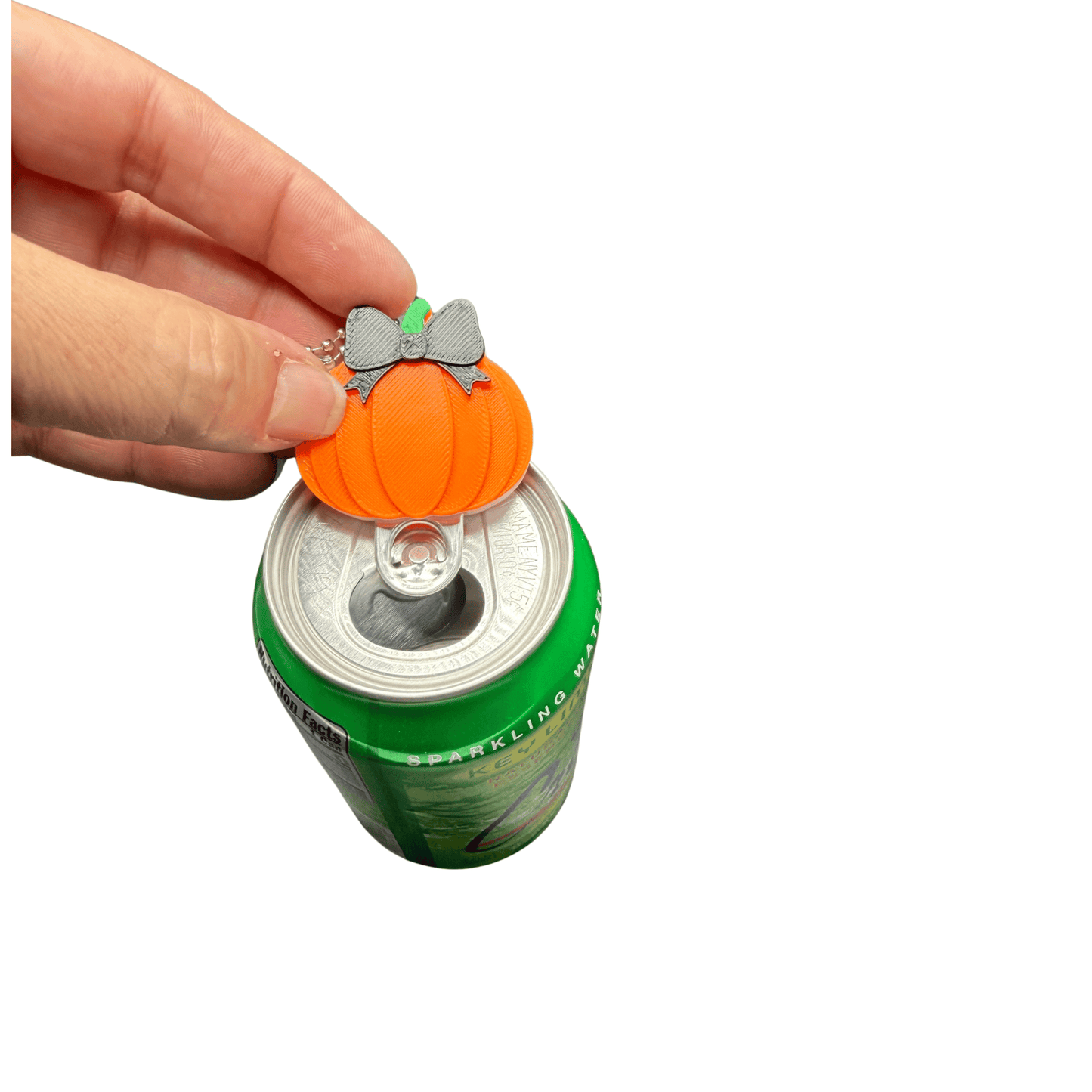 Pumpkin with Bow Can Tab Opener Keychain