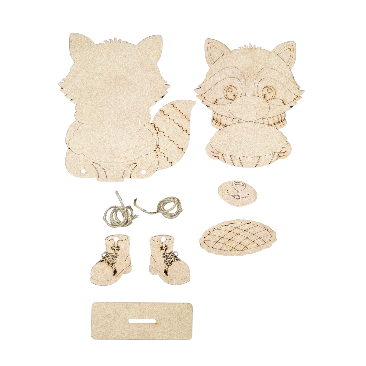 Racoon Autumn Dangling Feet Shelf Sitter DIY Craft Paint Project