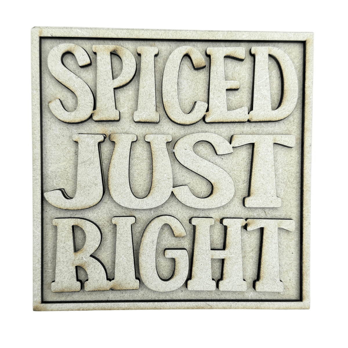 Christmas Spiced Just Right Sign Paint Project | 4.25 Inch Square DIY Christmas Project for Interchangeable Frames