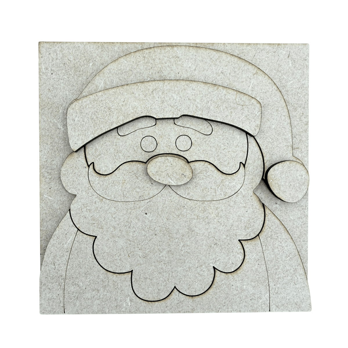 Santa Claus Interchangeable Sign | 4.25 Inch DIY Unfinished Paint Kit