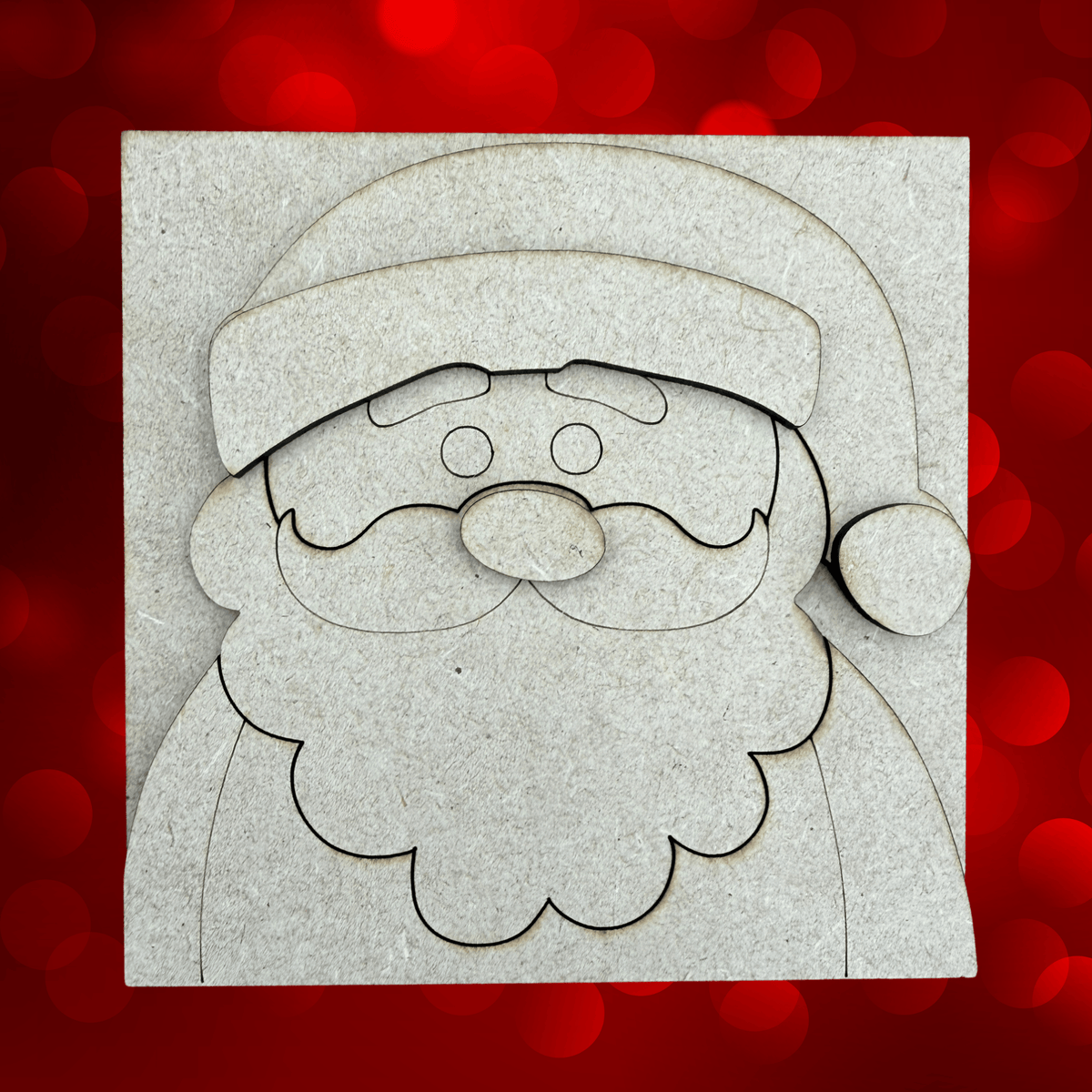 Santa Claus Interchangeable Sign | 4.25 Inch DIY Unfinished Paint Kit