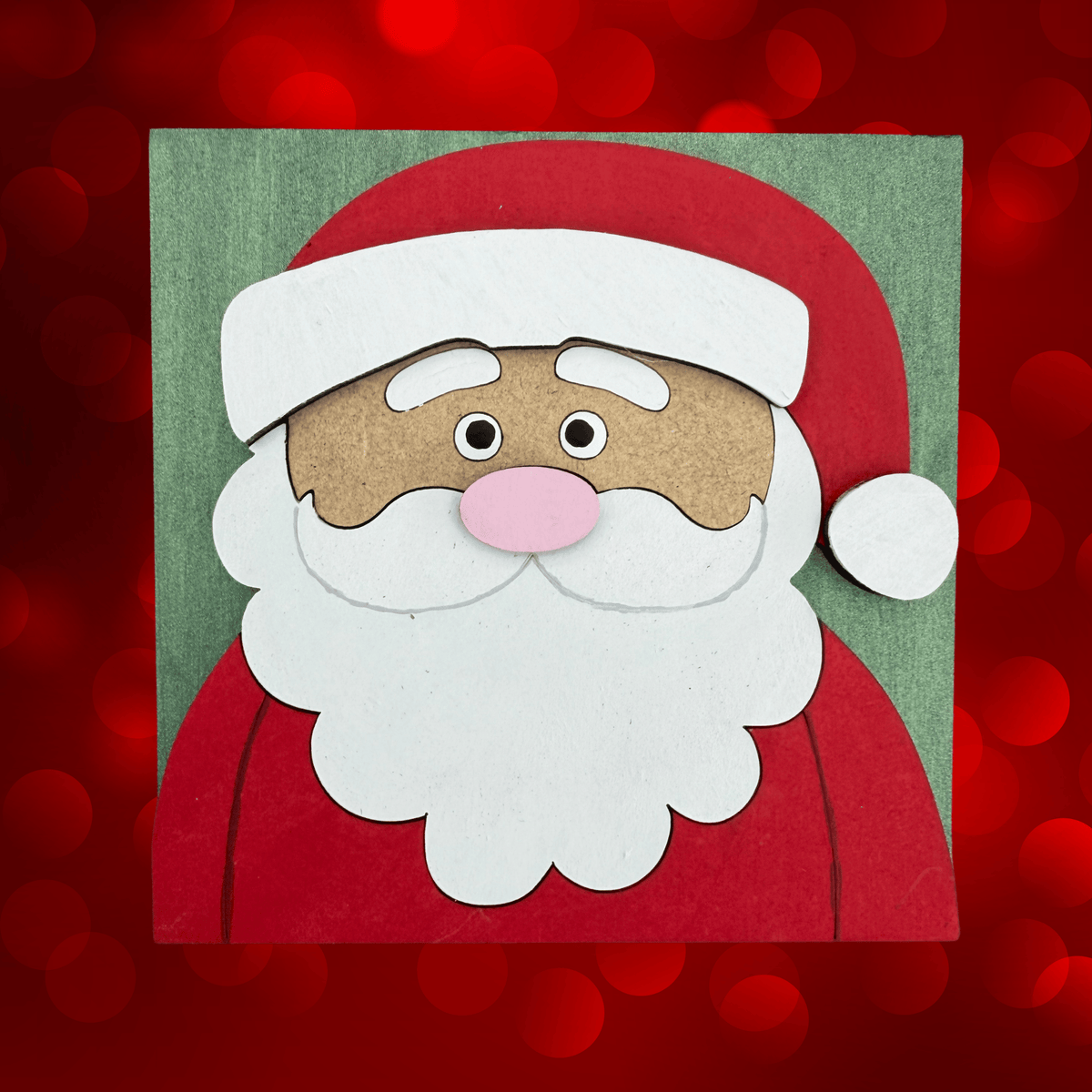 Santa Claus Interchangeable Sign | 4.25 Inch DIY Unfinished Paint Kit