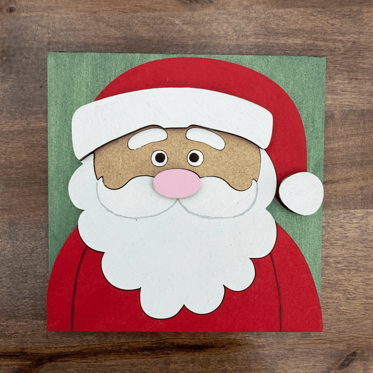 Santa Claus Interchangeable Sign | 4.25 Inch DIY Unfinished Paint Kit