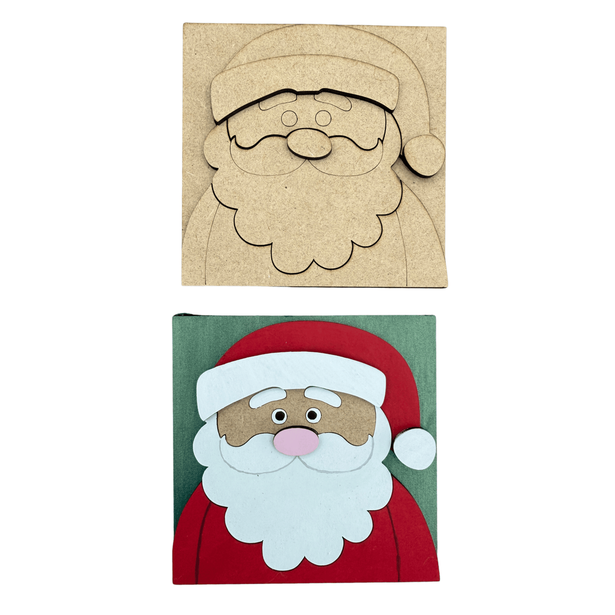 Santa Claus Interchangeable Sign | 4.25 Inch DIY Unfinished Paint Kit