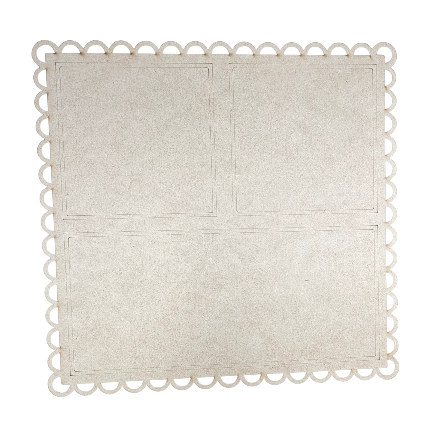 Scalloped Interchangeable Square and Rectangle Sign Frame | Square and Rectangle Insert Holder