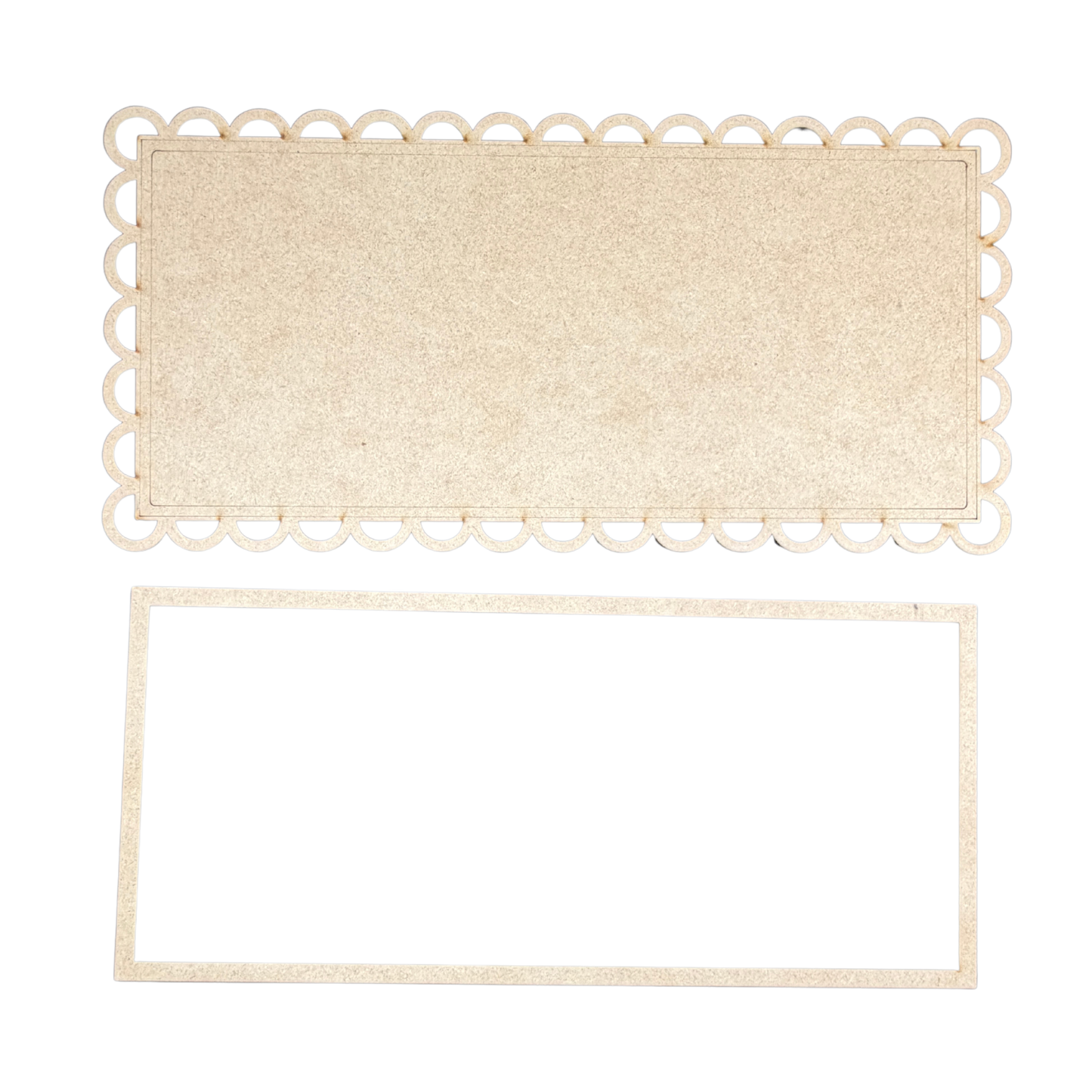 Scalloped Interchangeable Rectangle Sign Frame | Rectangle Insert Holder