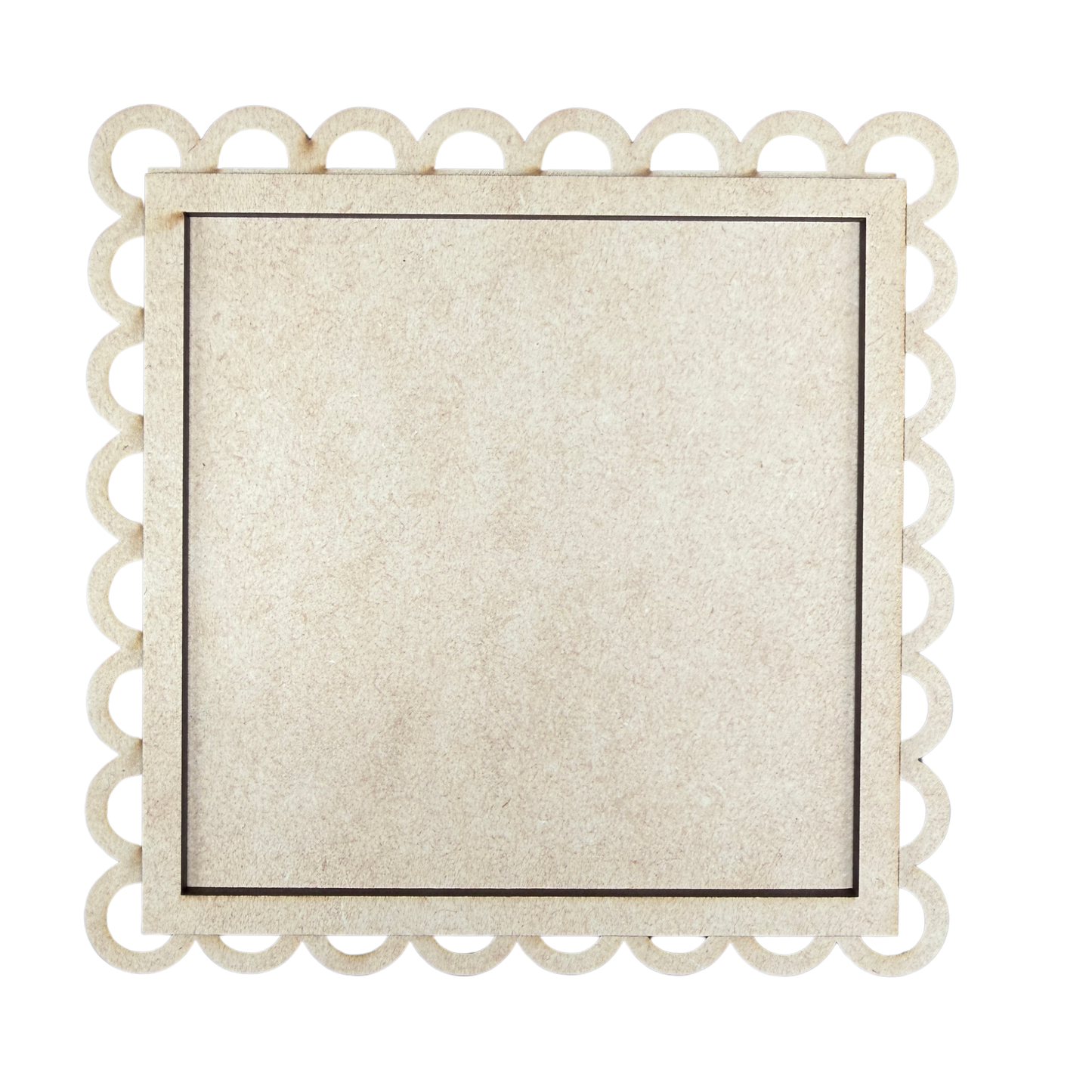 Scalloped Interchangeable Square Sign Frame | Square Insert Holder