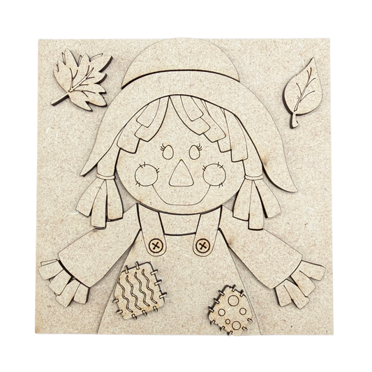 Scarecrow Girl Craft Paint Kit | Interchangeable