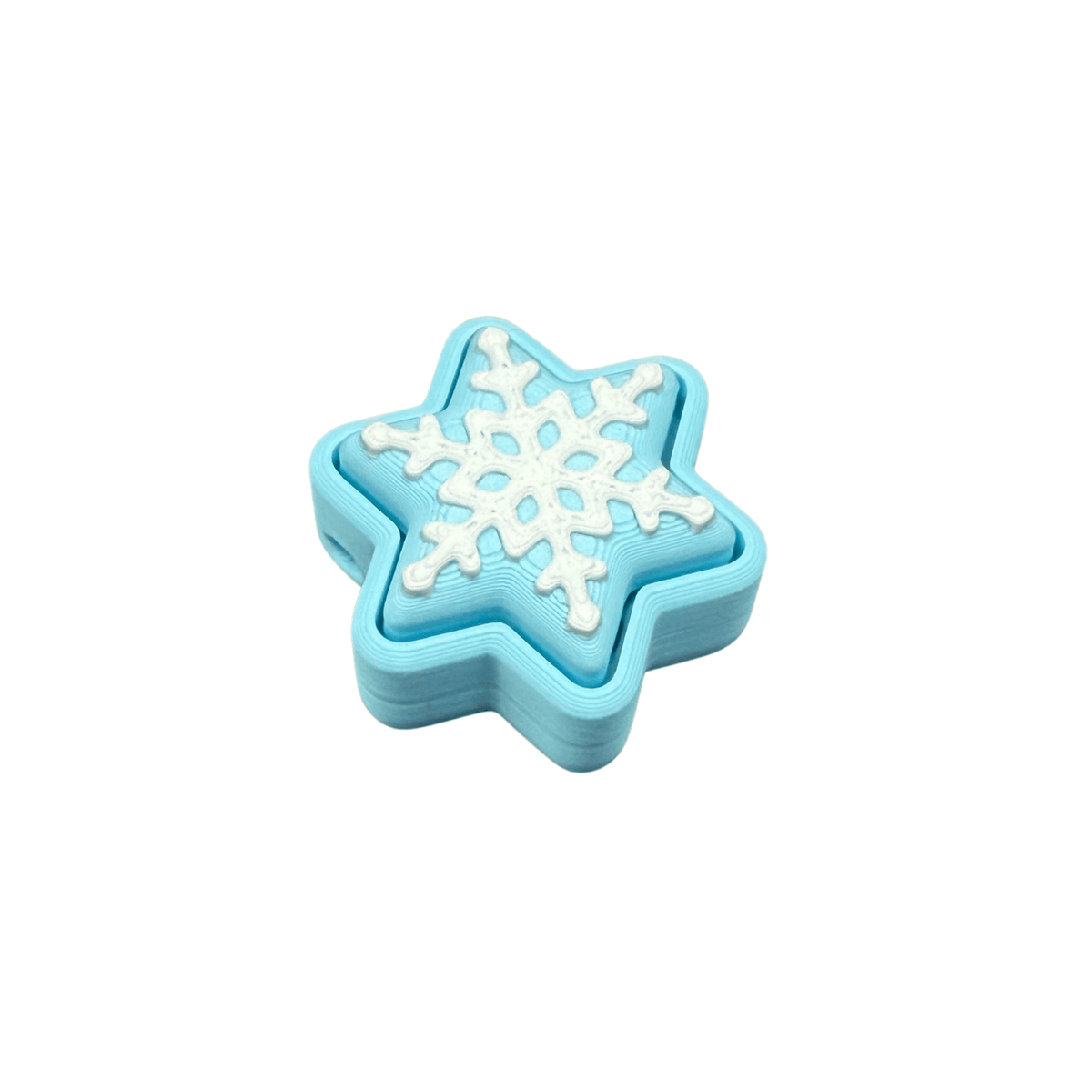 Snowflake Fidget Clicker Keychain
