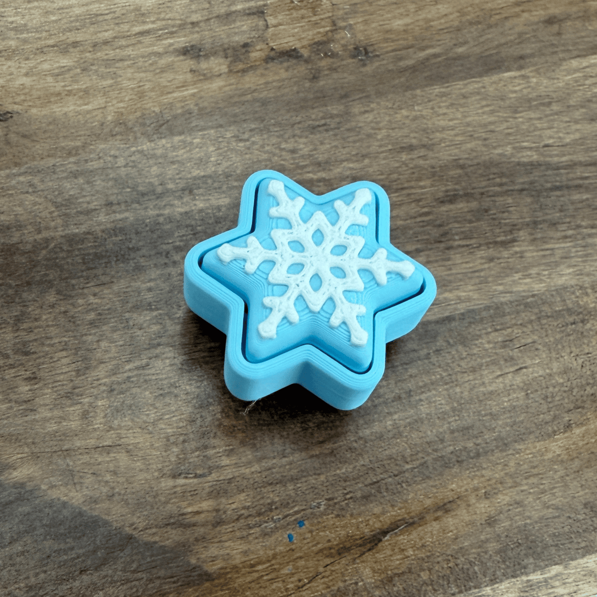 Snowflake Fidget Clicker Keychain