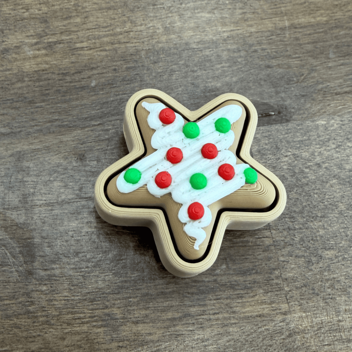 Star Sugar Cookie Fidget Clicker Keychain