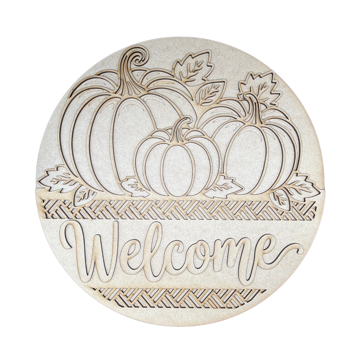 Pumpkin Welcome Sign Paint Kit | 14-Inch Fall Door Hanger