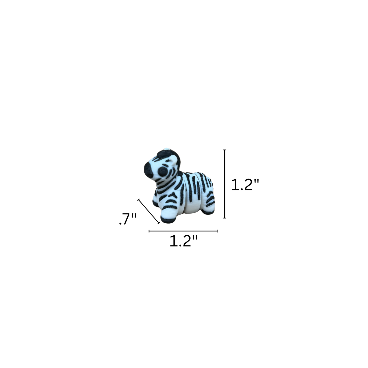 Zebra Miniature Articulated 3D Printed Fidget