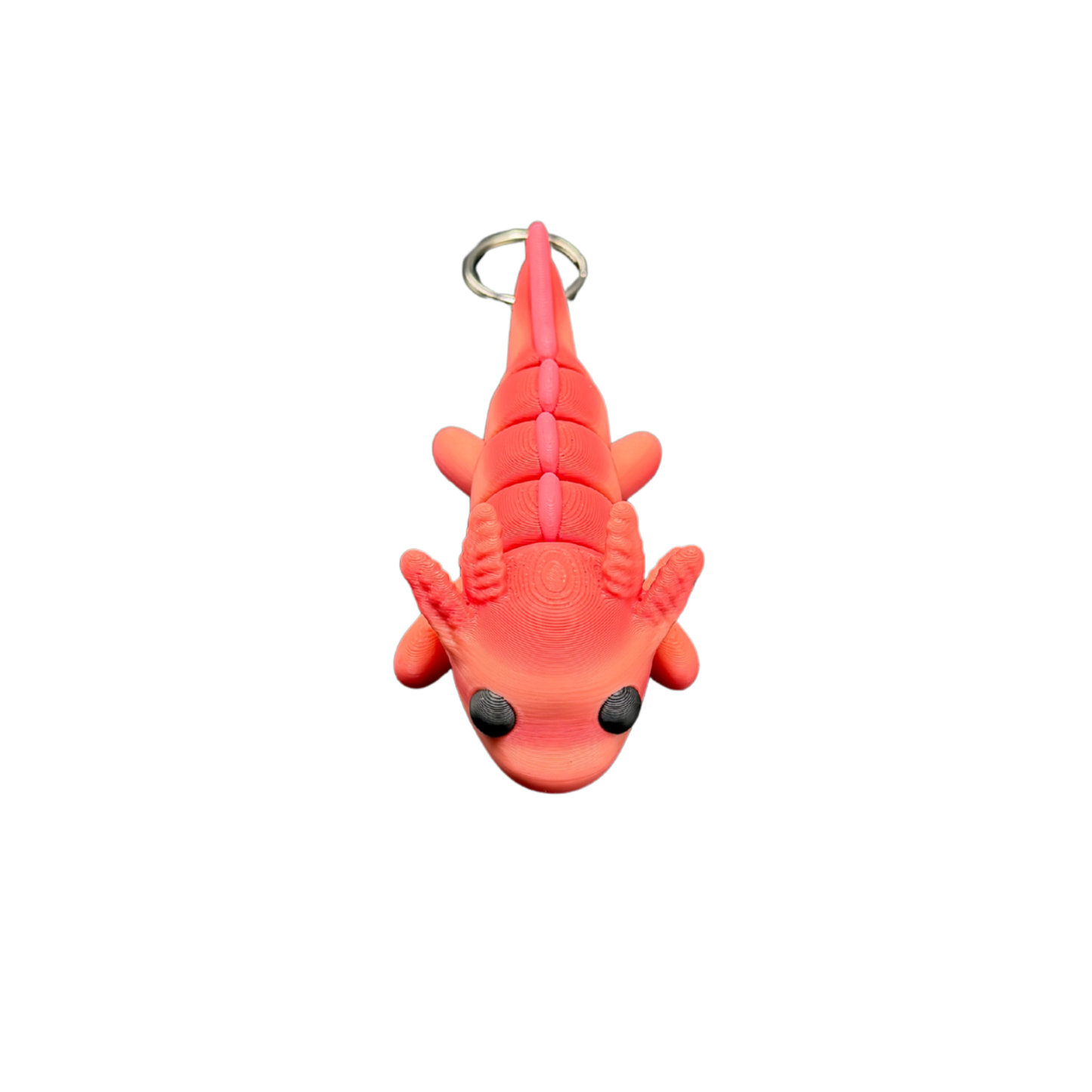small articulated axolotl keychain cute collectible animal