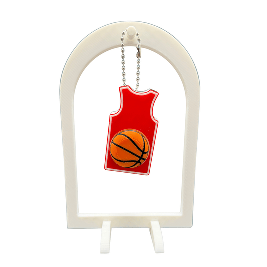 Basketball Jersey and Ball Clicker Fidget Keychain