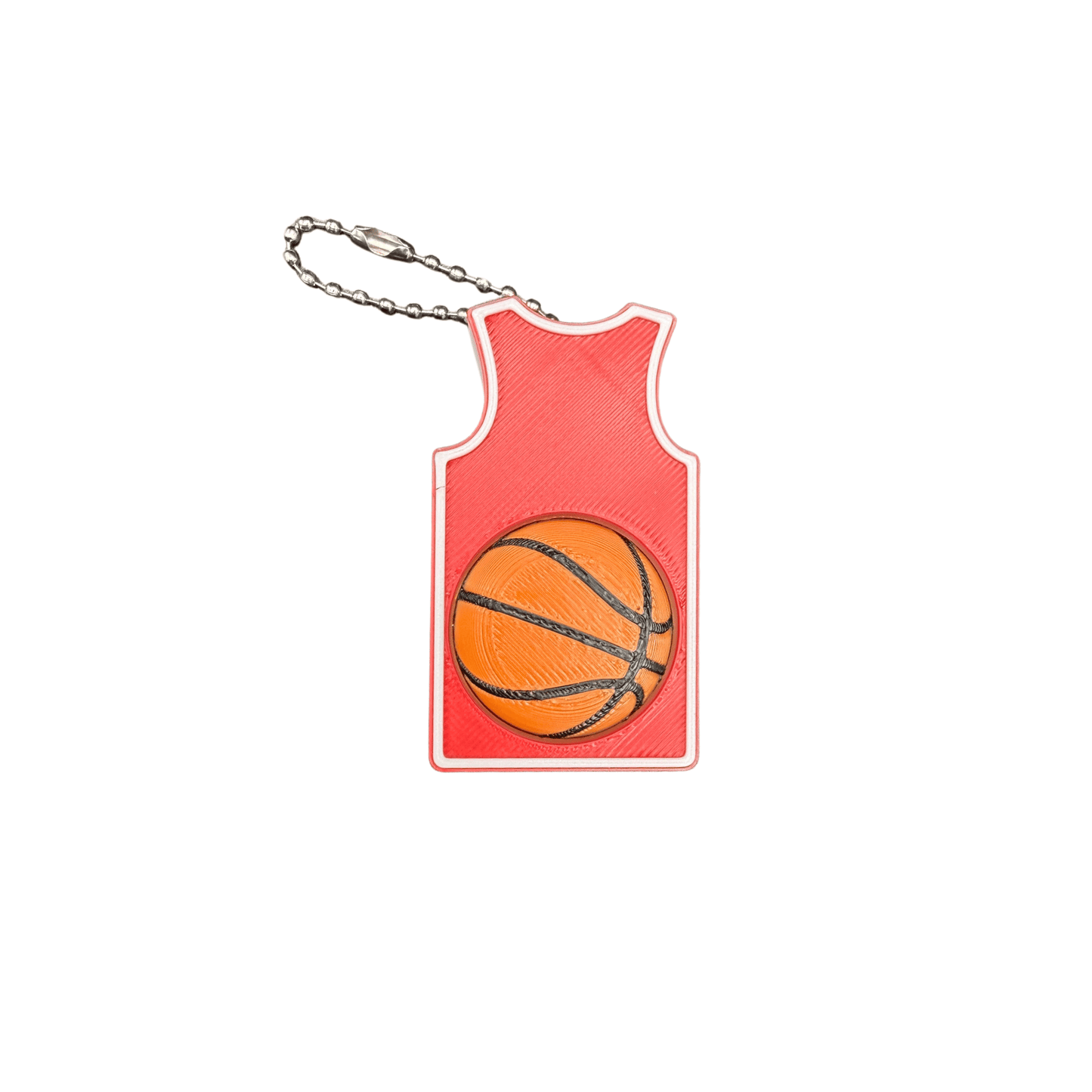 Basketball Jersey and Ball Clicker Fidget Keychain