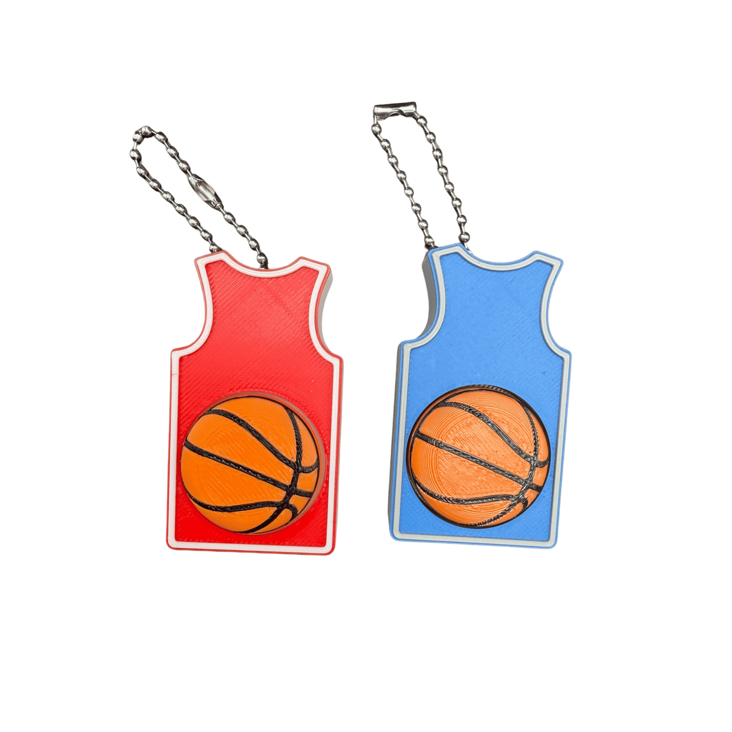 Basketball Jersey and Ball Clicker Fidget Keychain