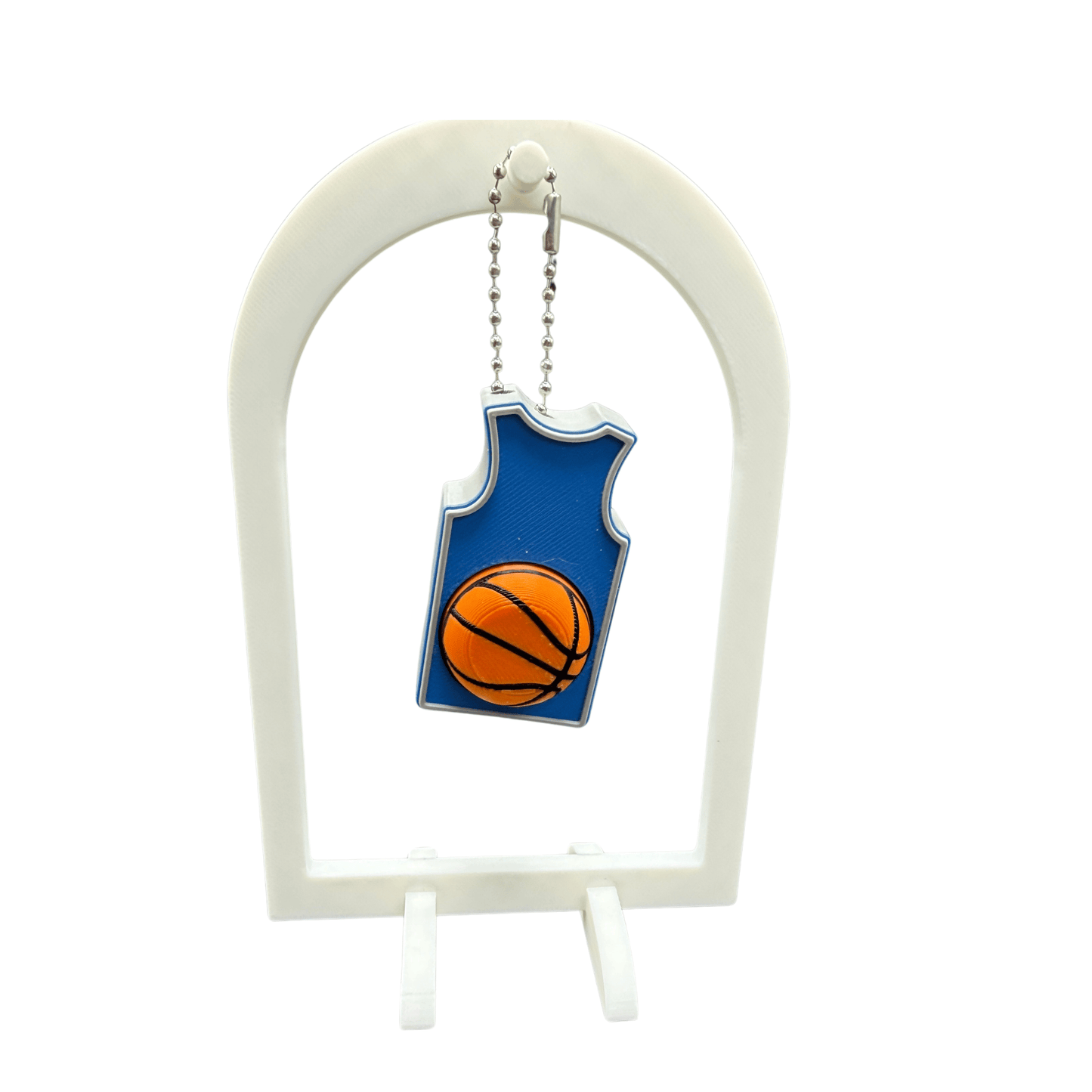 Basketball Jersey and Ball Clicker Fidget Keychain