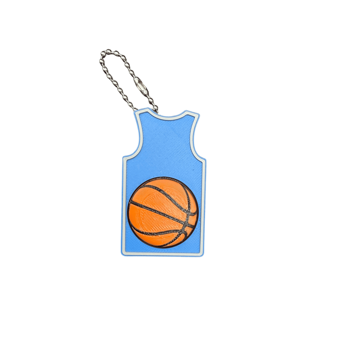 Basketball Jersey and Ball Clicker Fidget Keychain