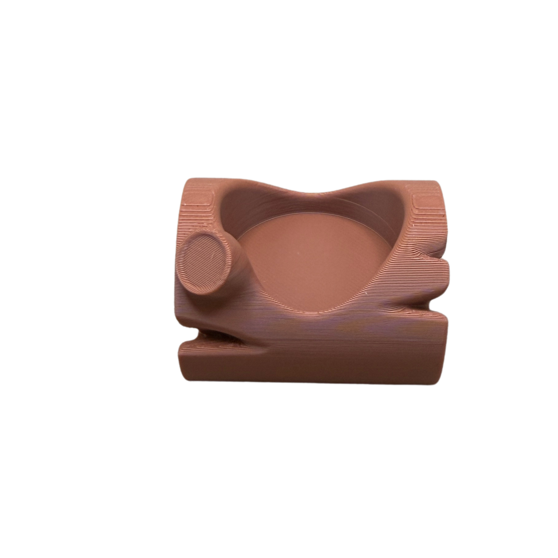 Cardinal bird figurine and log perch set shown together on neutral background