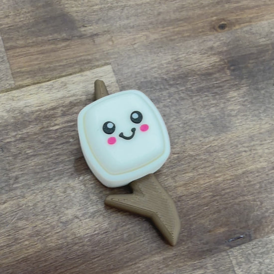 marshmallow campfire fidget keychain 3d printed