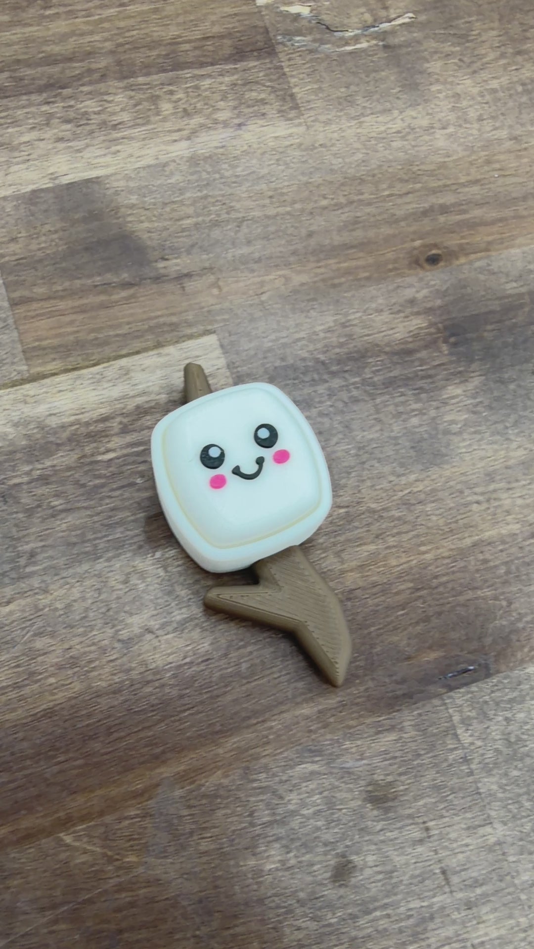 marshmallow campfire fidget keychain 3d printed