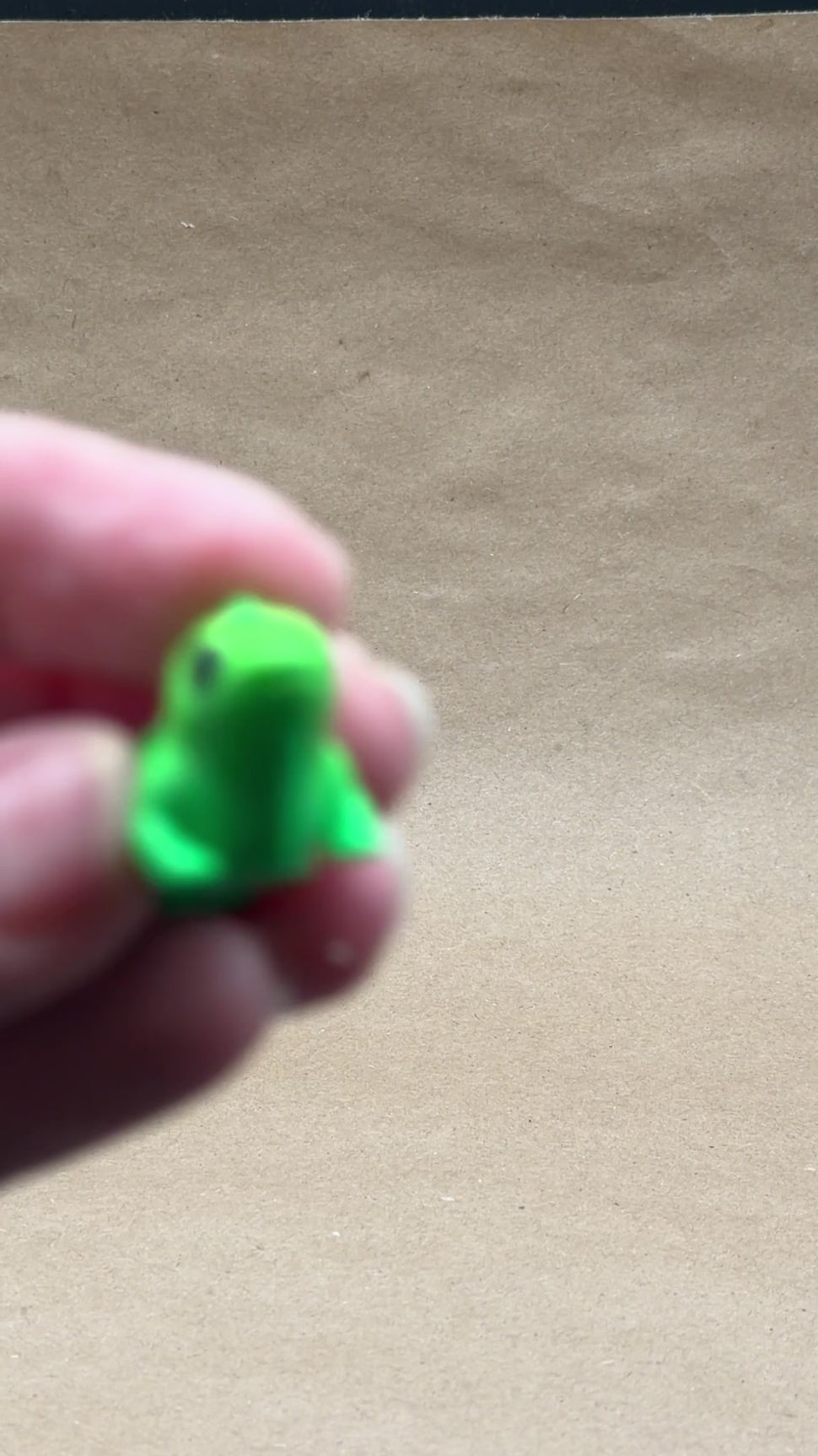 Three angles of 3D printed articulated iguana fidget toy — front, side, and rear views