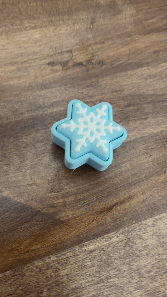 Snowflake Fidget Clicker Keychain
